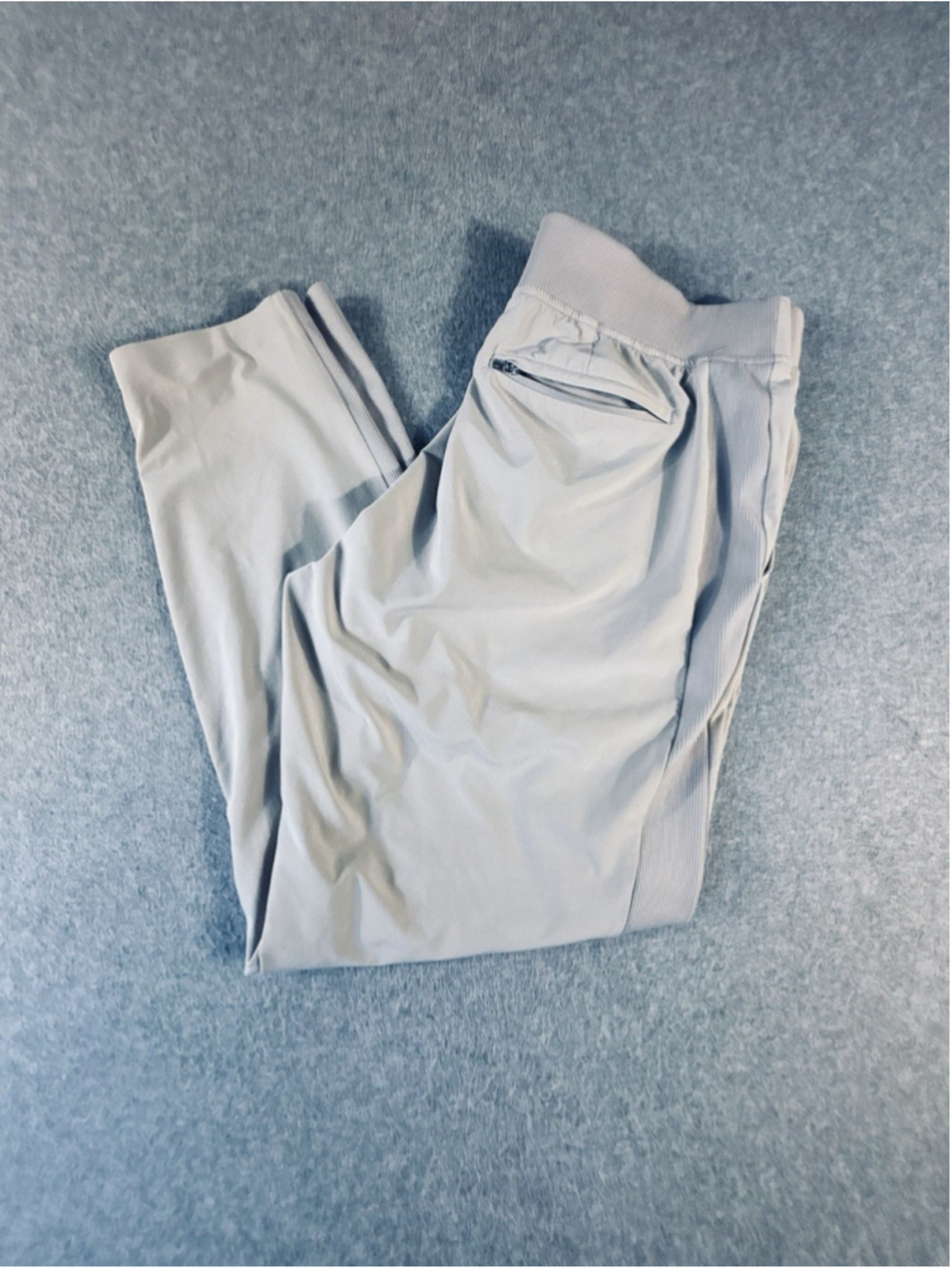 Athleta Women’s Size 10 Beige Brooklyn Ankle Pants Ribbed Side Panels Stretch